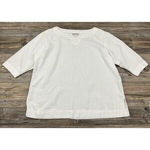 Elisabeth Plus Size 3 White Linen Tunic Blouse Lagenlook Minimalist Coastal